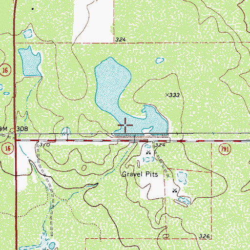 Topographic Map of Ryan Lake, TX