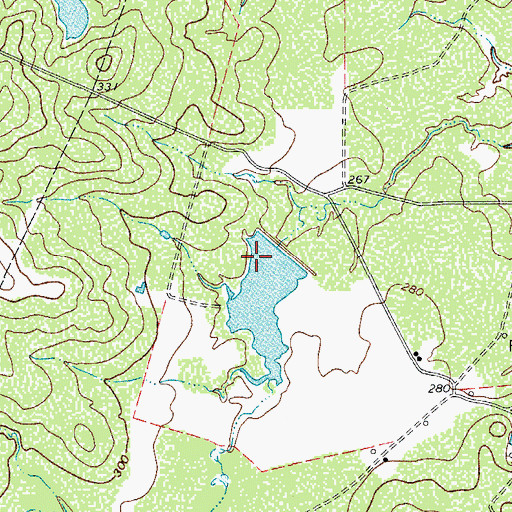 Topographic Map of Kamp Lake, TX