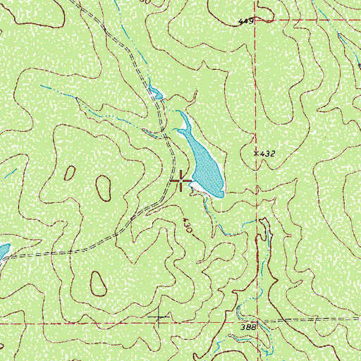 Topographic Map of Beckman Lake Number 1 Dam, TX