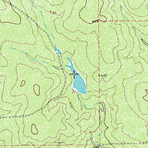 Topographic Map of Beckman Lake Number 1, TX
