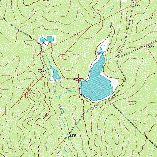 Topographic Map of Robert Wheeler Lake Number 1 Dam, TX