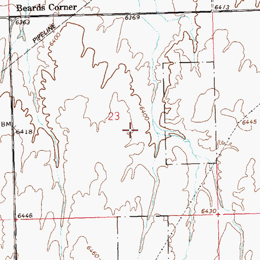 Topographic Map of Dry Creek Basin, CO