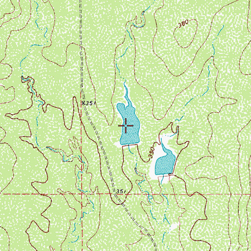 Topographic Map of James Donnell Lake Number 2, TX