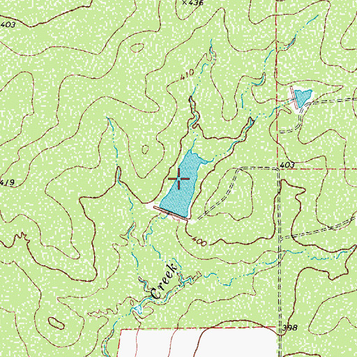 Topographic Map of L L Graham Lake, TX