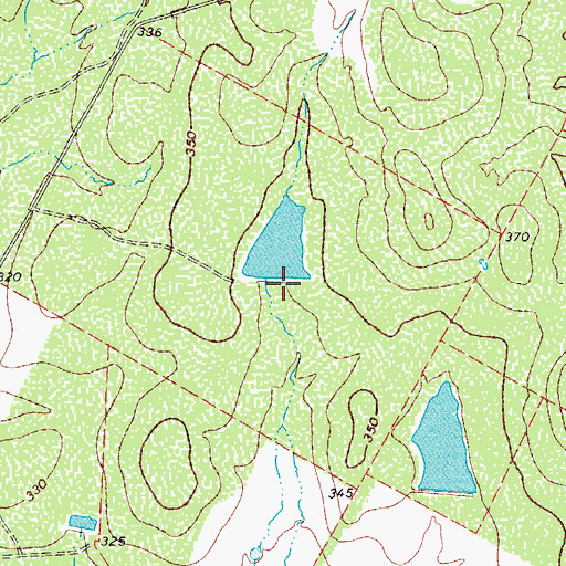 Topographic Map of A R Kuykendall Lake Dam, TX