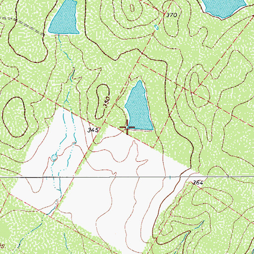 Topographic Map of Grace Graham Lake Dam, TX
