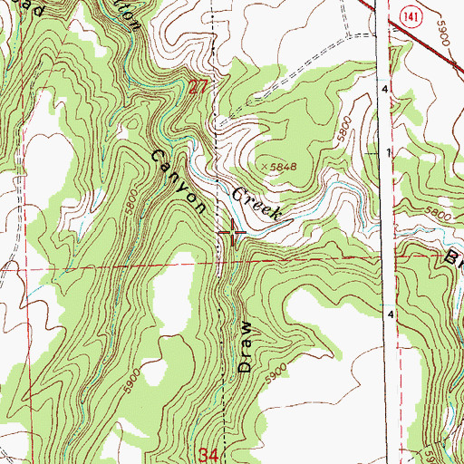 Topographic Map of Long Draw, CO
