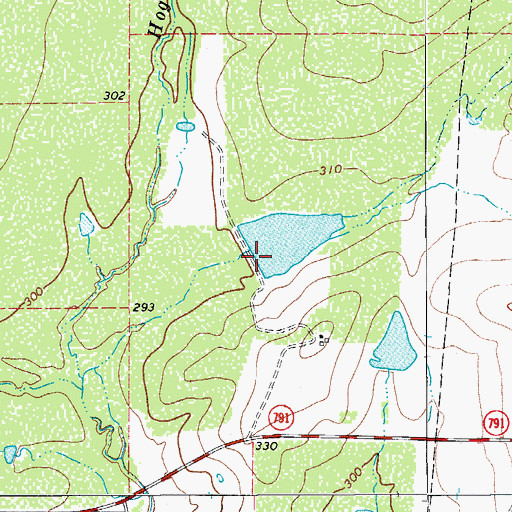 Topographic Map of Masdero Lake Dam, TX