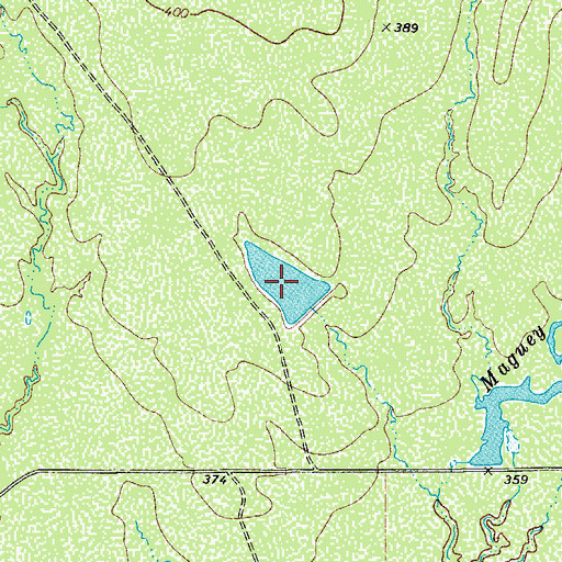 Topographic Map of James Donnell Lake Number 1, TX