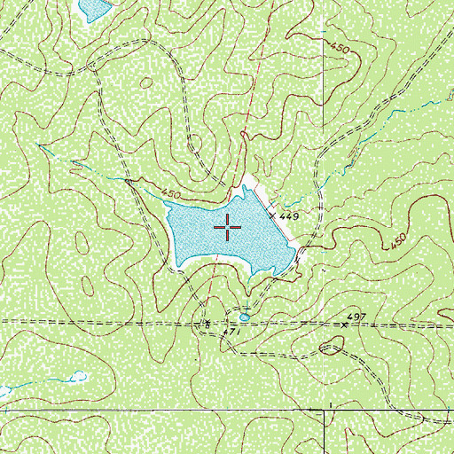 Topographic Map of Jess McNeel Lake Number 3, TX