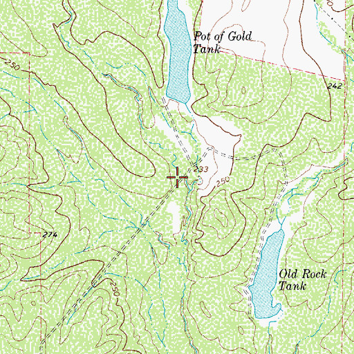Topographic Map of Horton Lake, TX