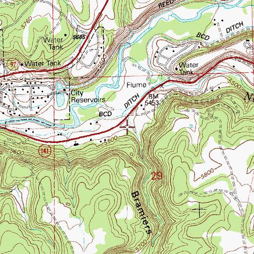 Topographic Map of Bramiers Draw, CO