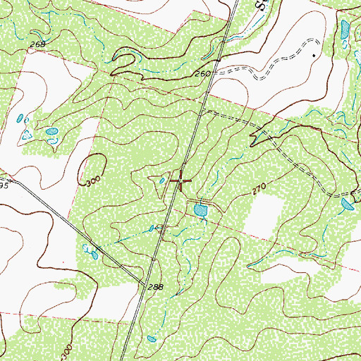 Topographic Map of Matula Lake, TX