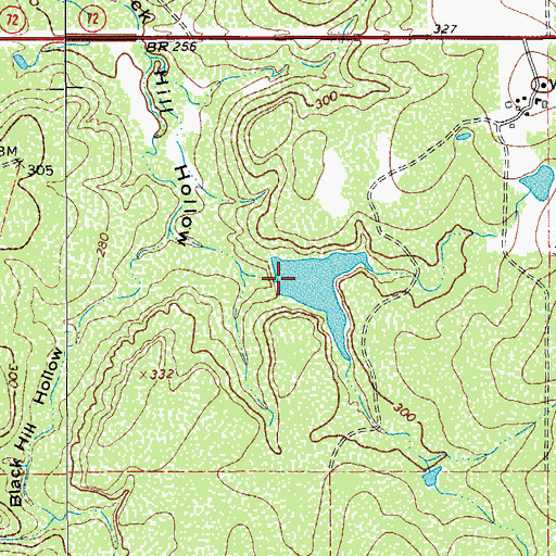 Topographic Map of Bracken Ranch Lake Dam, TX