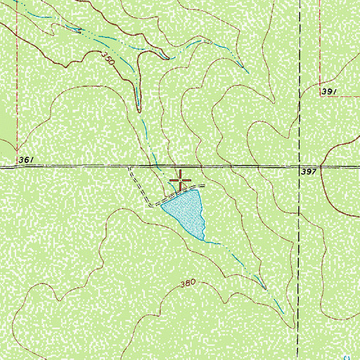 Topographic Map of Walker Lake Dam, TX