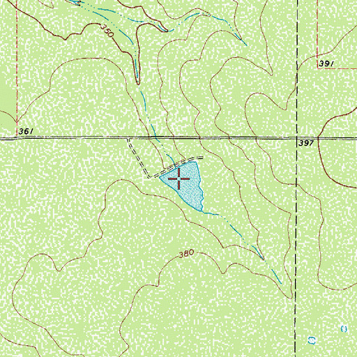 Topographic Map of Walker Lake, TX