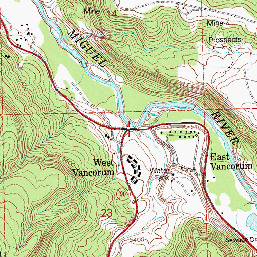 Topographic Map of Dry Creek, CO
