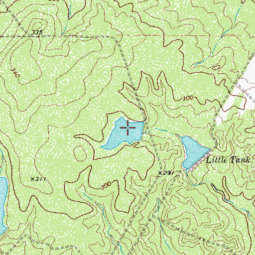 Topographic Map of Bob Hinces Lake Number 1, TX