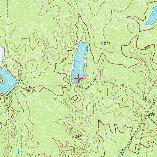 Topographic Map of Bob Hinces Lake Number 2 Dam, TX
