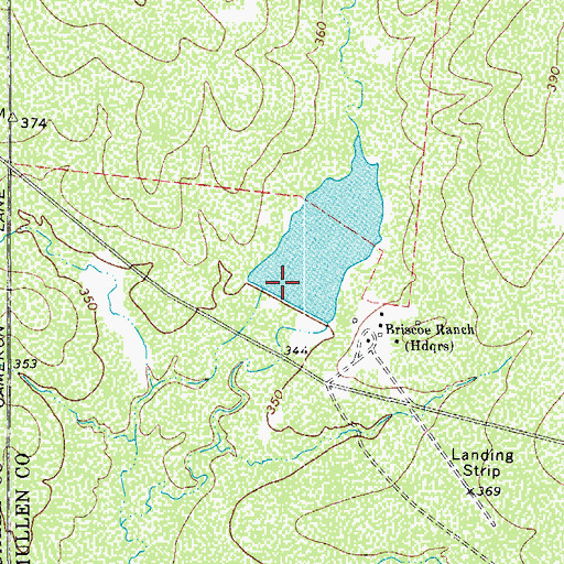 Topographic Map of Headquarters Tank, TX