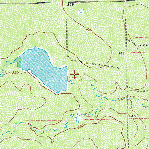 Topographic Map of Morton Lake Dam, TX