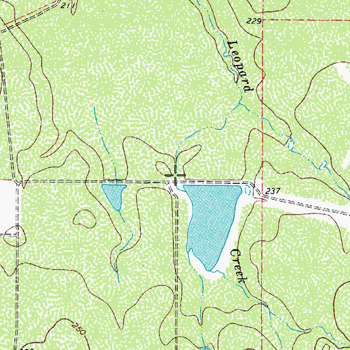 Topographic Map of Brown Lake Dam, TX