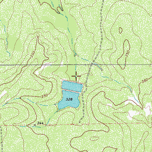 Topographic Map of Dillworth Lake, TX