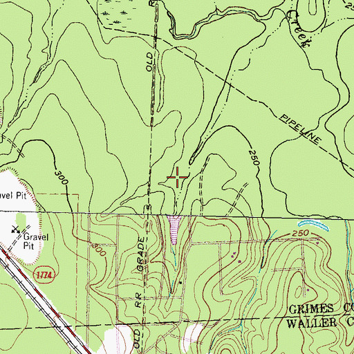 Topographic Map of Lake Hollyhill, TX
