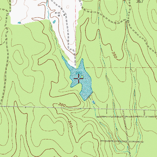 Topographic Map of Lake Winona, TX