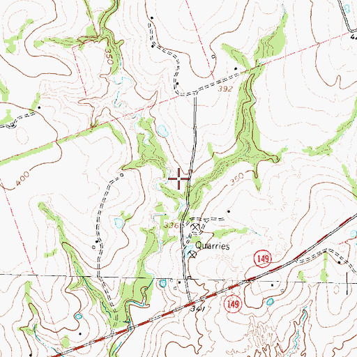 Topographic Map of Hideaway Hills Lake Dam, TX