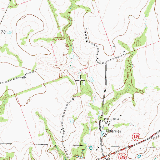 Topographic Map of Hideaway Lake, TX