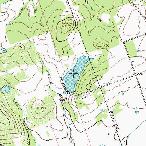 Topographic Map of Stuart Lake, TX