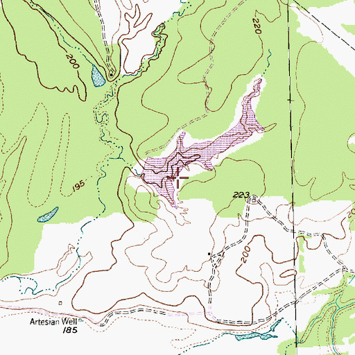Topographic Map of Wichman Lake, TX