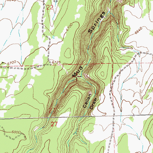 Topographic Map of Callan Draw, CO