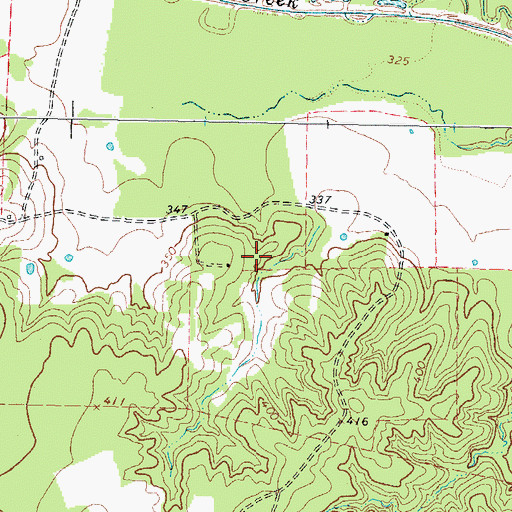Topographic Map of Barnard Lake Dam, TX