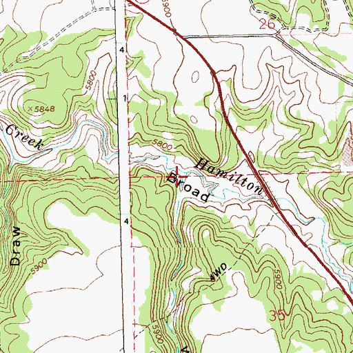 Topographic Map of Wickson Draw, CO