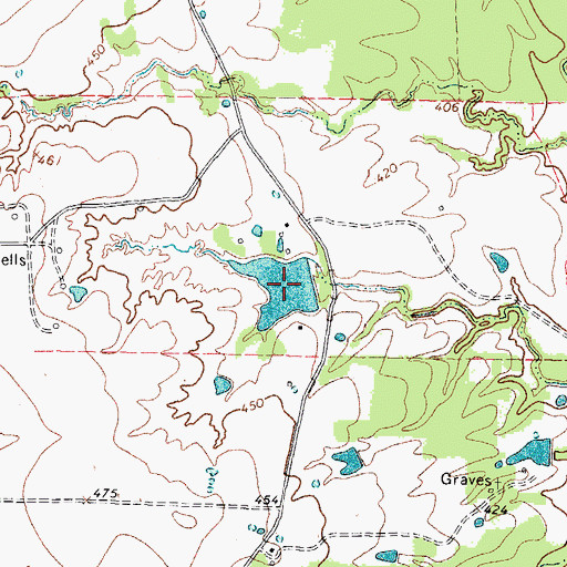 Topographic Map of Deanborn Lake, TX