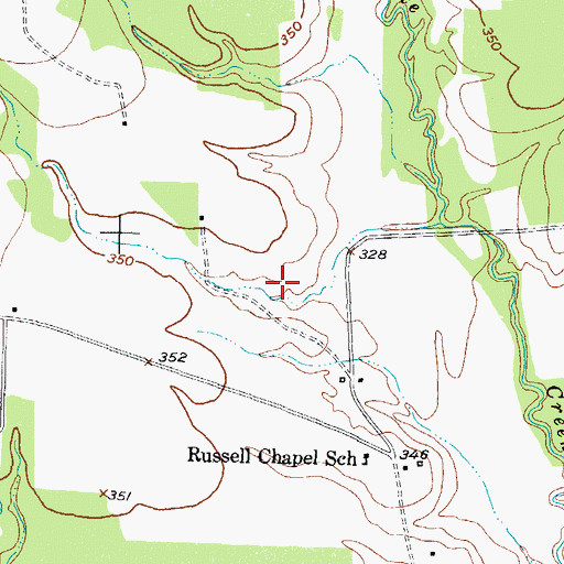 Topographic Map of Harvey Lake Dam, TX
