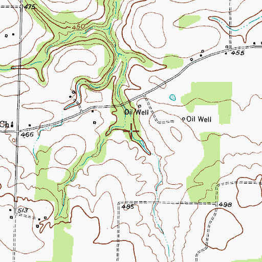 Topographic Map of Tallant Lake, TX