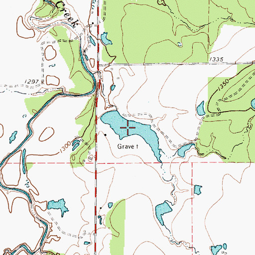 Topographic Map of Johnson Lake, TX