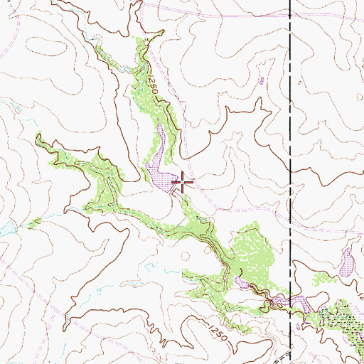 Topographic Map of Green Reservoir Number 1 Dam, TX