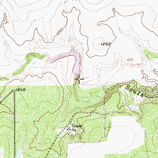 Topographic Map of Green Reservoir Number 2 Dam, TX