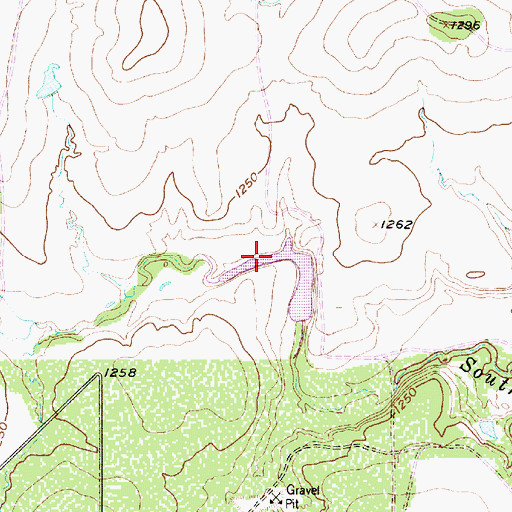Topographic Map of Green Reservoir Number 2, TX