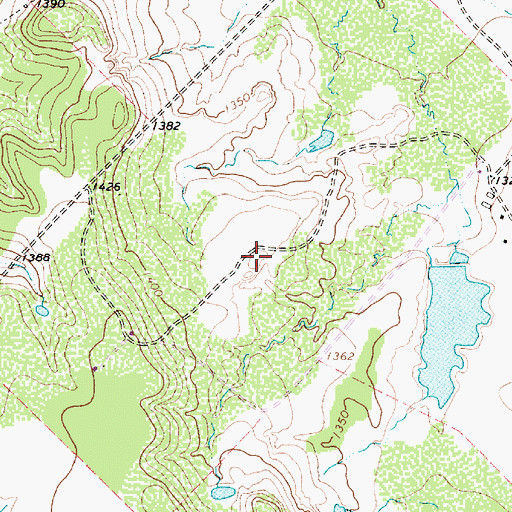 Topographic Map of Pico Lake Dam, TX