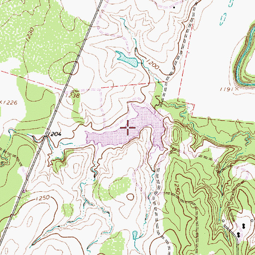 Topographic Map of McCowan Lake, TX