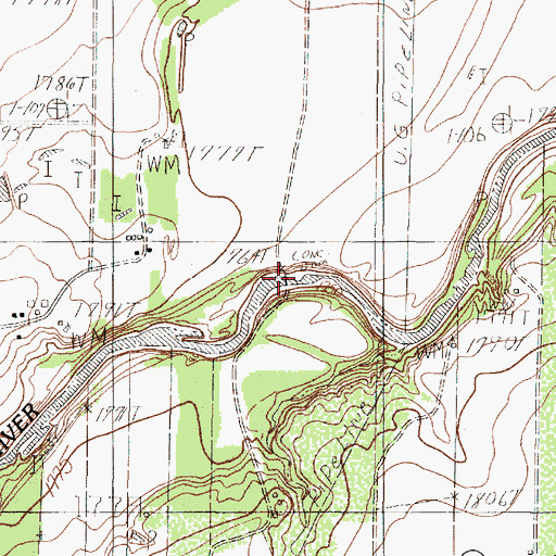 Topographic Map of Kaase Dam, TX