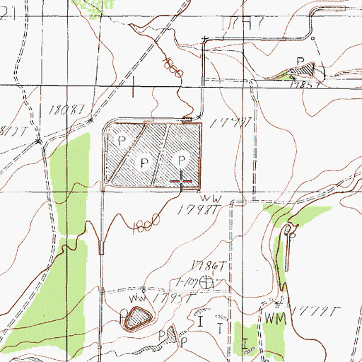 Topographic Map of City of San Angelo Sewage Ponds Dam, TX