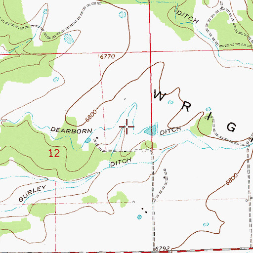 Topographic Map of Dearborn Ditch, CO