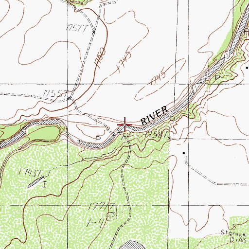 Topographic Map of Erwin-Jordan Reservoir, TX
