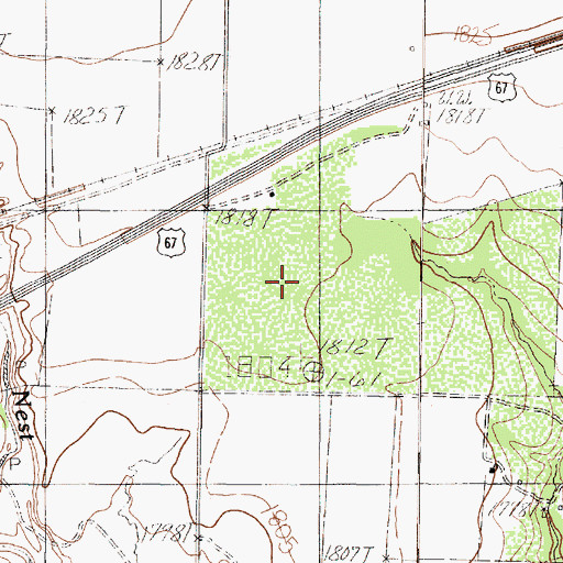 Topographic Map of Krall Dam, TX